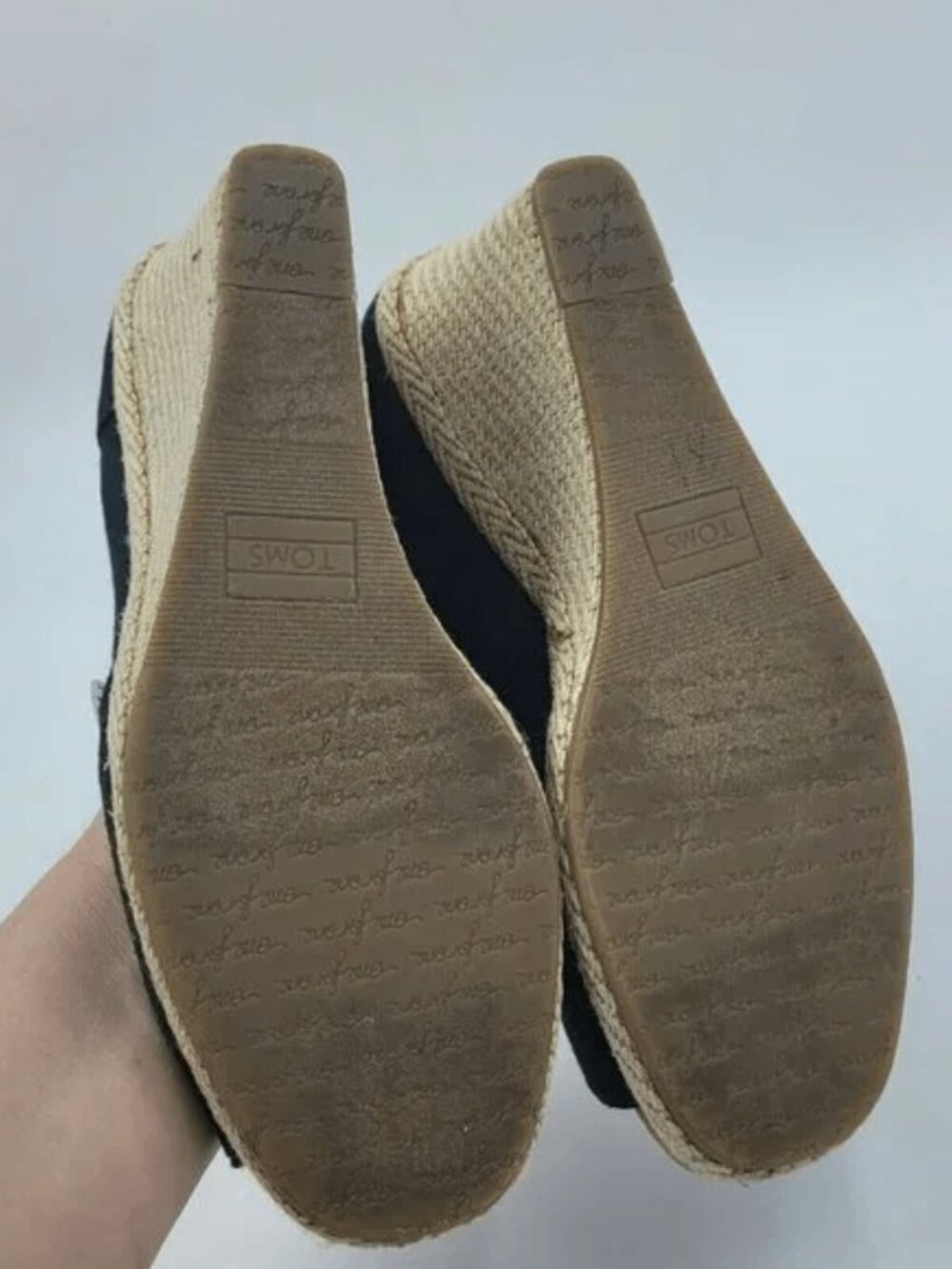 Donald J Pliner Coraa Linen Espadrille Wedge Sandals Women's 8.5M Neutral Comfy - Picture 11 of 11